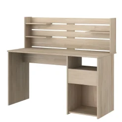 Bureau droit avec crédence et rangements L138cm PIA