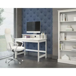 Bureau enfant en Pin massif vernis blanc MATHILDA