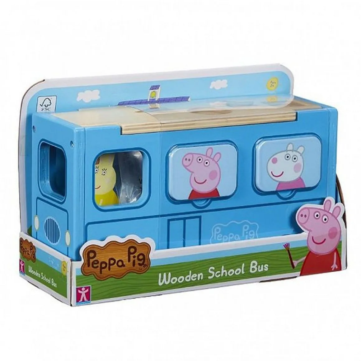 Bus d'école Peppa Pig en bois
