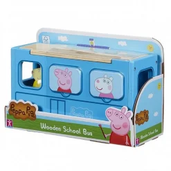 Bus d'école Peppa Pig en bois