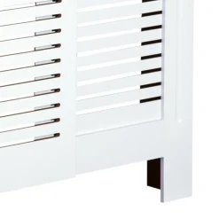 Cache-radiateur design contemporain longueur extensible 139-208,5L x 20,5I x 82,5H cm MDF blanc