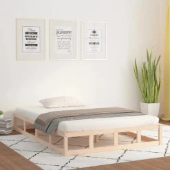 Cadre de lit sans matelas 120x200 cm bois massif