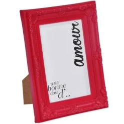 Cadre Photo Déco Baroque 11x16cm Rouge