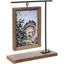 Cadre Photo Déco Suspendu 10x15cm Marron