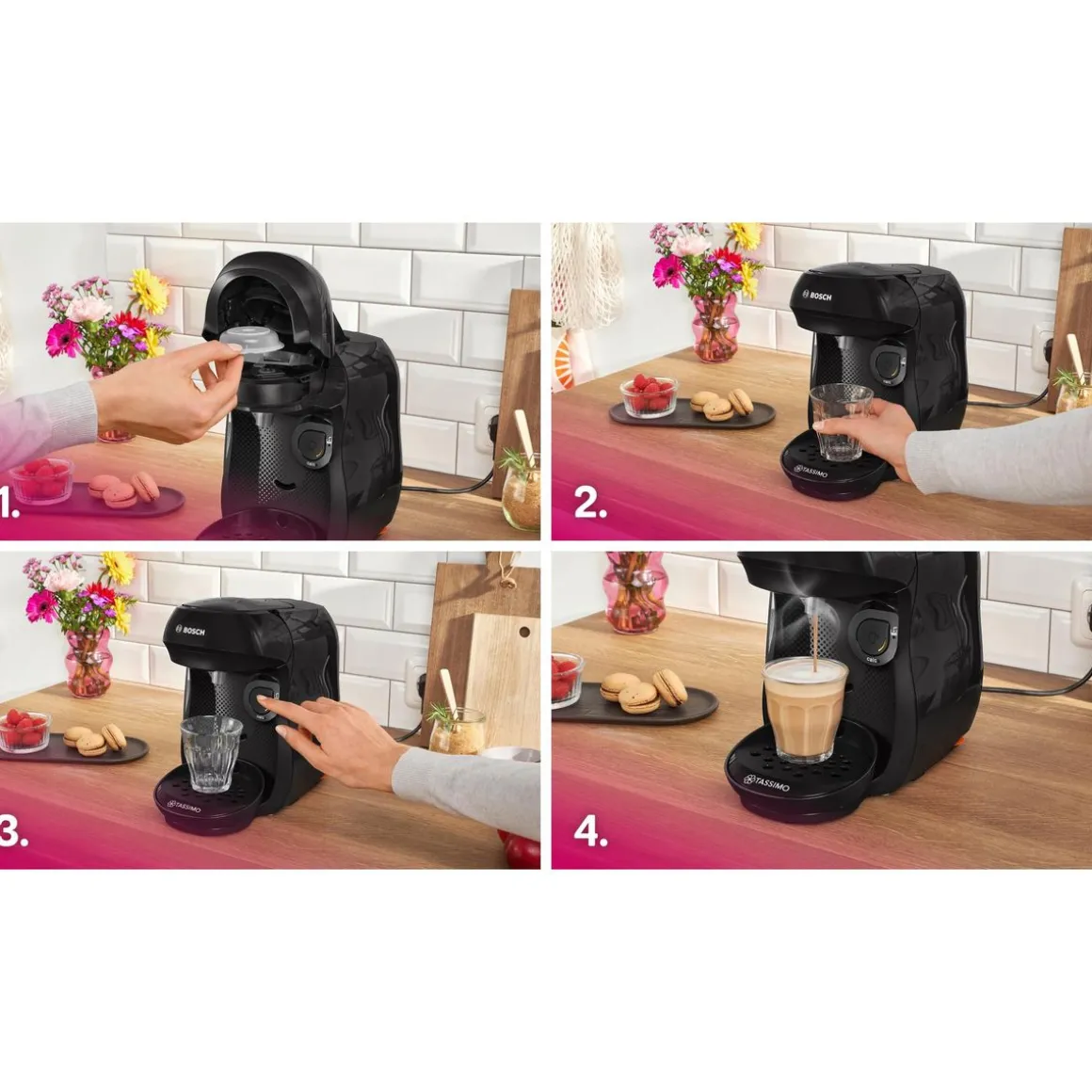 Cafetière à dosette Tassimo 1202E - Noir