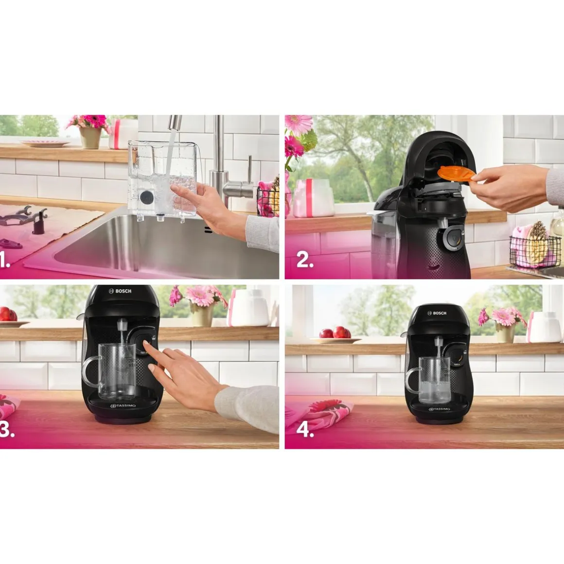 Cafetière à dosette Tassimo 1202E - Noir