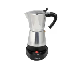 Cafetière italienne électrique 6 tasses argent - DOD117A