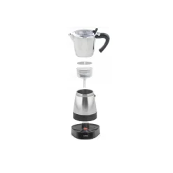 Cafetière italienne électrique 6 tasses argent - DOD117A