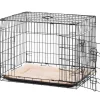 Cage caisse de transport pliante pour chien en métal noir 106 x 71 x 76 cm matelas fourni