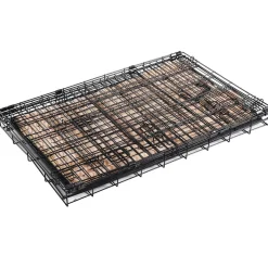 Cage caisse de transport pliante pour chien en métal noir 106 x 71 x 76 cm matelas fourni