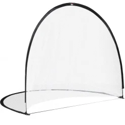 Cage de foot portable - but de football futsal pliable pop up - sac rangement, piquets inclus - dim. 247L x 203l x 201,5H cm - fibre verre Oxford noir