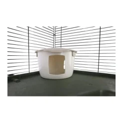 Cage pour petits animaux - KERBL - FLAT NATURE - 80 x 45 x 53 cm - 3 étages