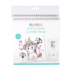 Cahier de Coloriage Féerique 21x21cm Blanc