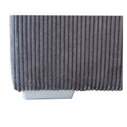 Canapé d'angle convertible panoramique 5 places tissu velours avec coffre MAGNUS