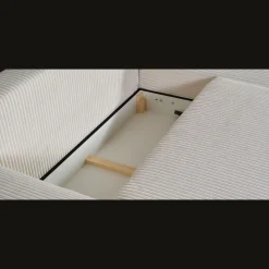 Canapé d'angle convertible réversible 5 places en velour côtelé BILLY