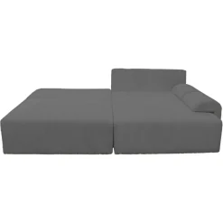 Canapé d'angle convertible réversible 5 places en velour côtelé BILLY