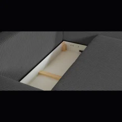 Canapé d'angle convertible réversible 5 places en velour côtelé BILLY