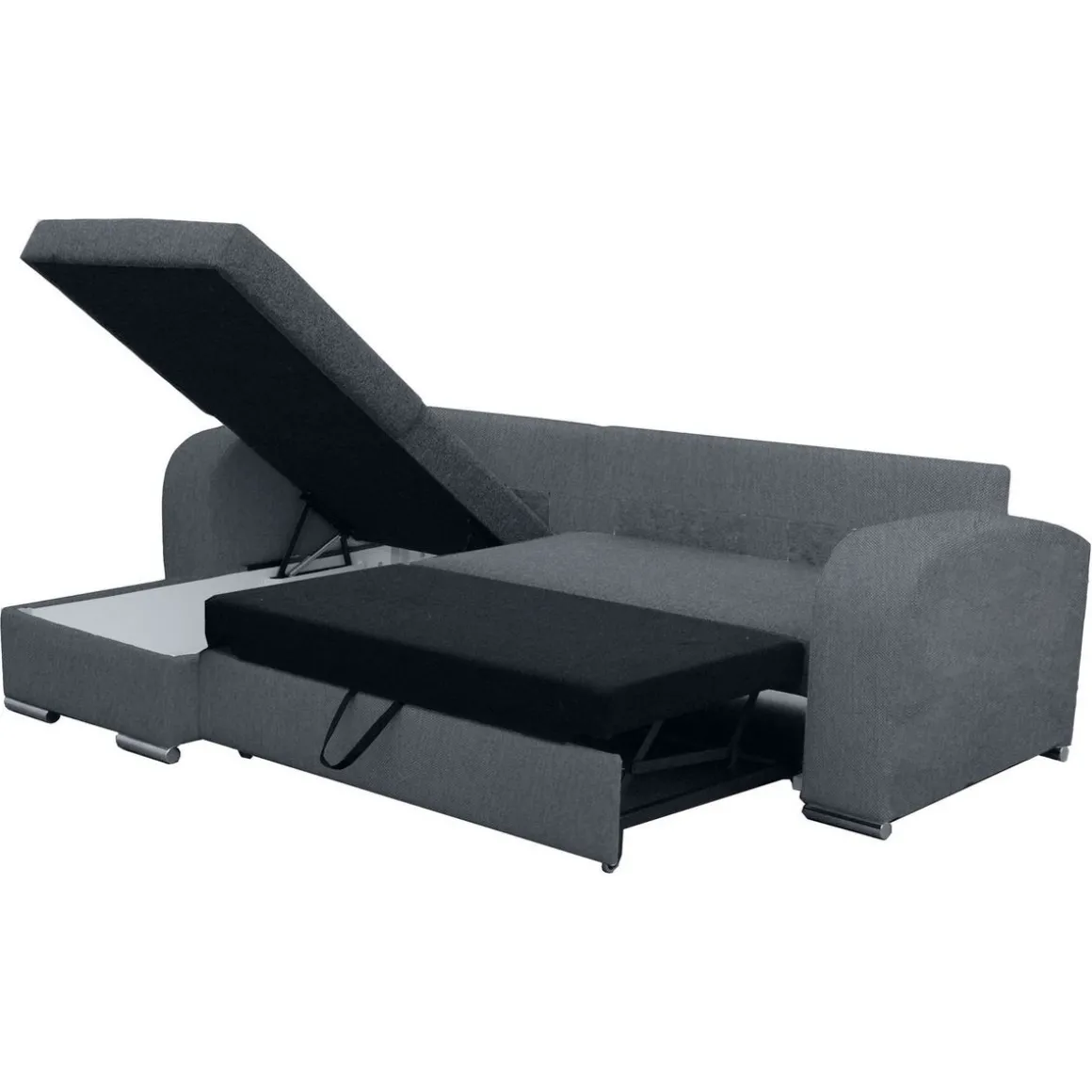 Canapé d'angle convertible réversible 5 places tissu BOB
