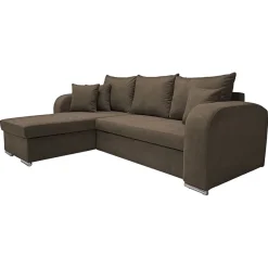 Canapé d'angle convertible réversible 5 places tissu BOB