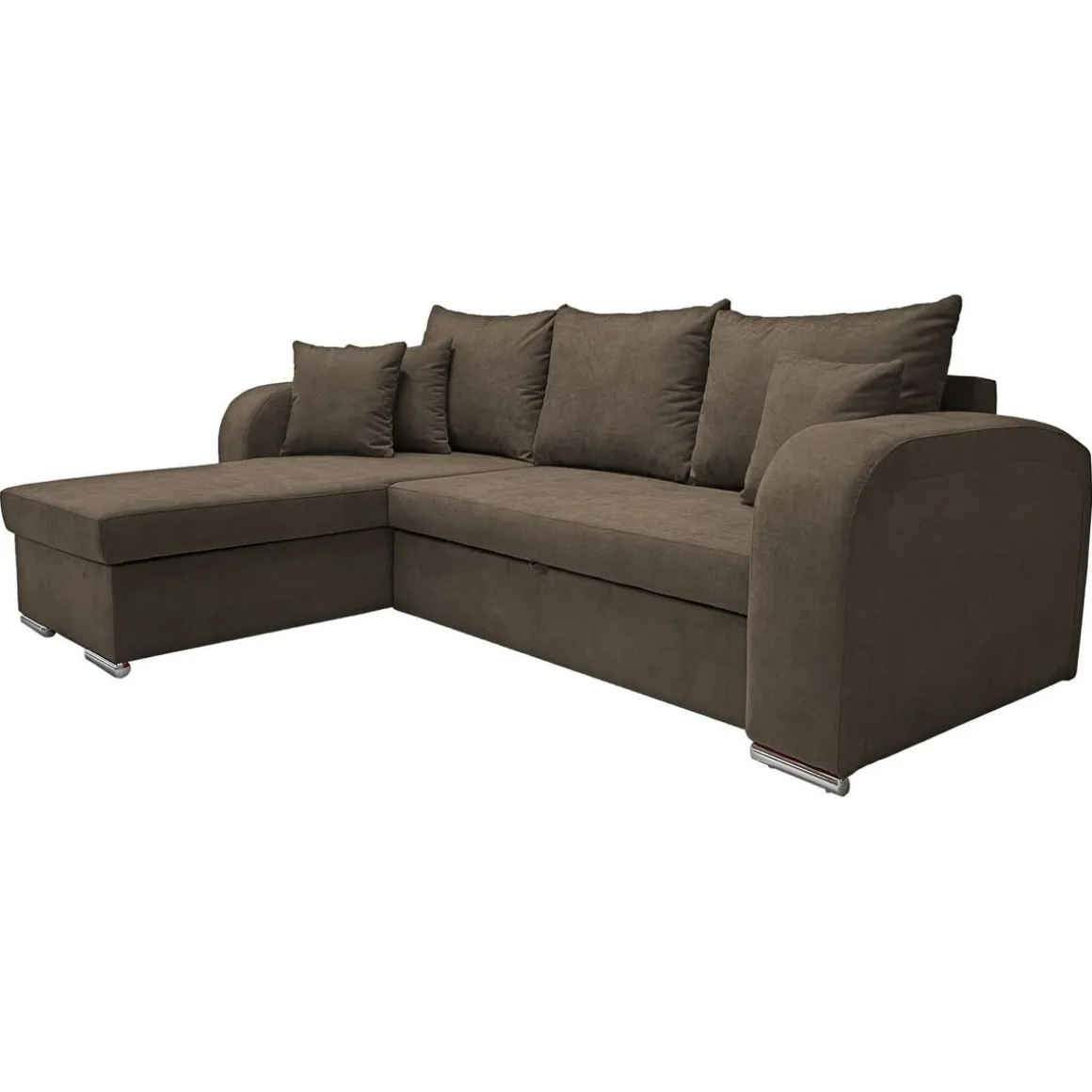 Canapé d'angle convertible réversible 5 places tissu BOB