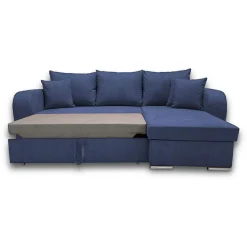 Canapé d'angle convertible réversible 5 places tissu BOB