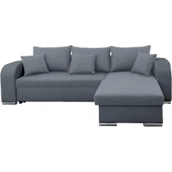 Canapé d'angle convertible réversible 5 places tissu BOB