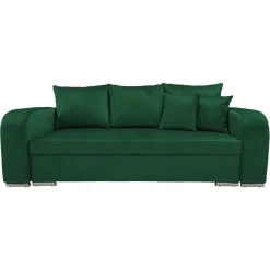 Canapé droit convertible 3 places tissu BOB