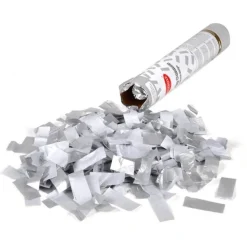Canon à Confettis Métallisé Argent
