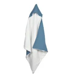 Cape de Bain Bébé Absorbant 75x75cm Bleu Foncé