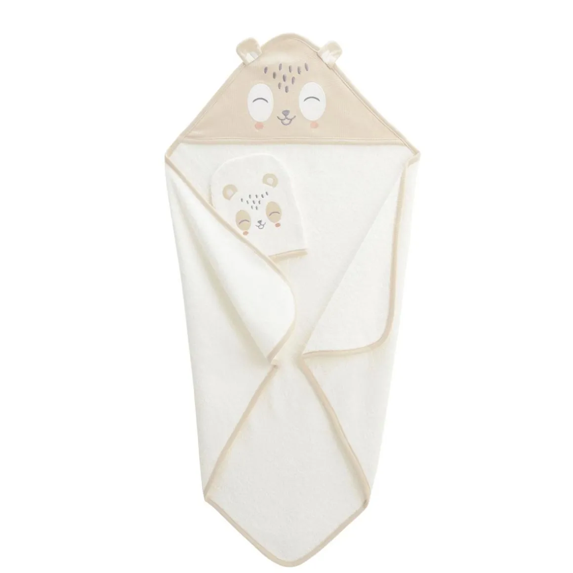 Cape et gant de bain bébé Baby Panda