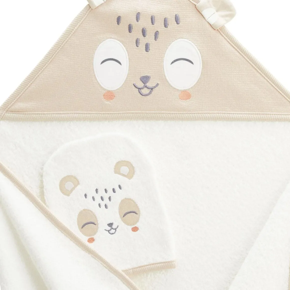 Cape et gant de bain bébé Baby Panda