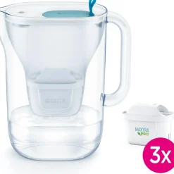 Carafe filtrante style bleu