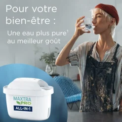 Carafe filtrante style bleu