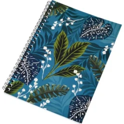 Carnet à Spirales A5 Jardin d'Eden 14x21cm Bleu