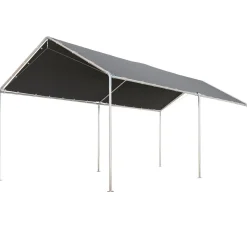 Carport auvent pour voiture 5,95L x 2,90l x 2,60H m acier galvanisé robuste PE haute densité