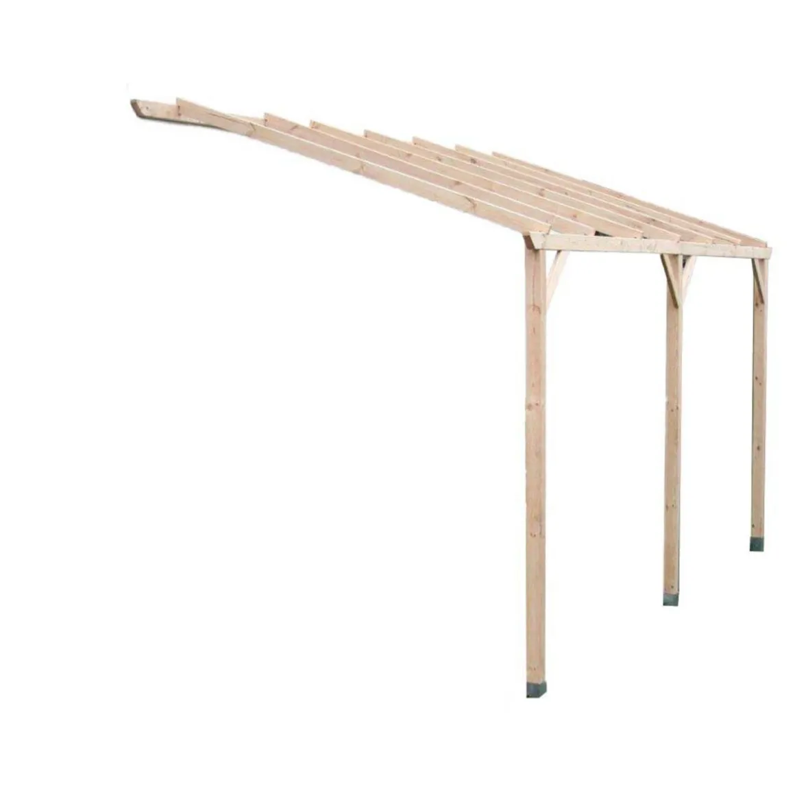 Carport bois adossé 15 m²