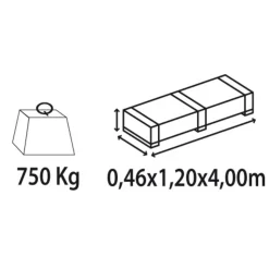 Carport Camping Car - Bois traité autoclave - Toit plat - 32,40m² - MADEIRA