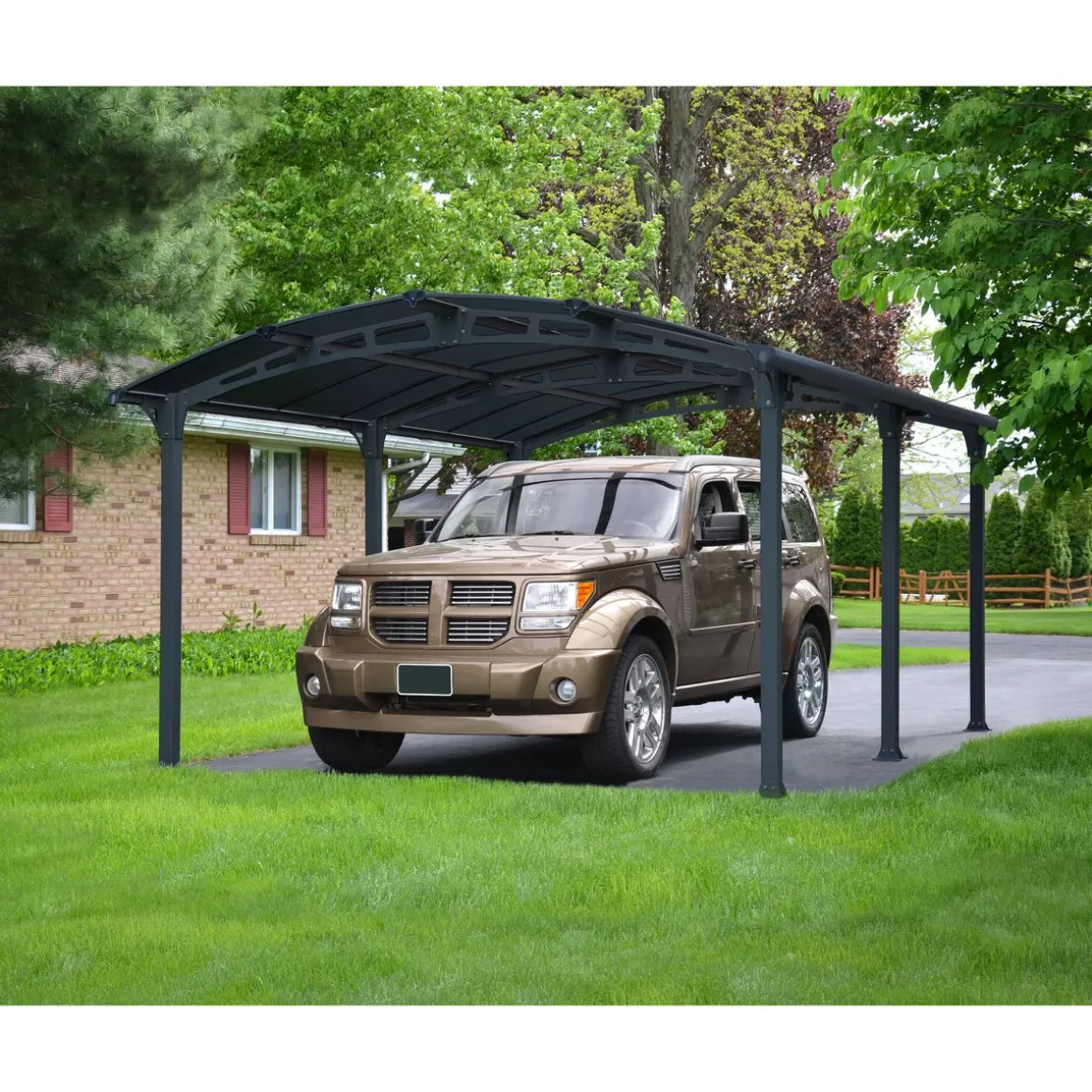 Carport en aluminium ARCADIA 5000 - 18 m² - Gris