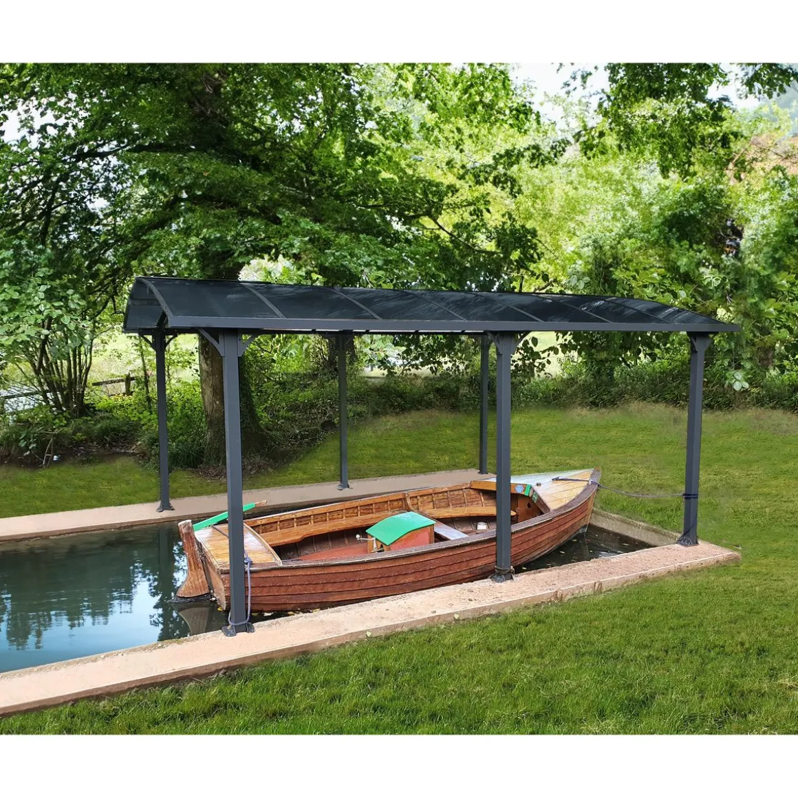 Carport en aluminium ARCADIA 5000 - 18 m² - Gris