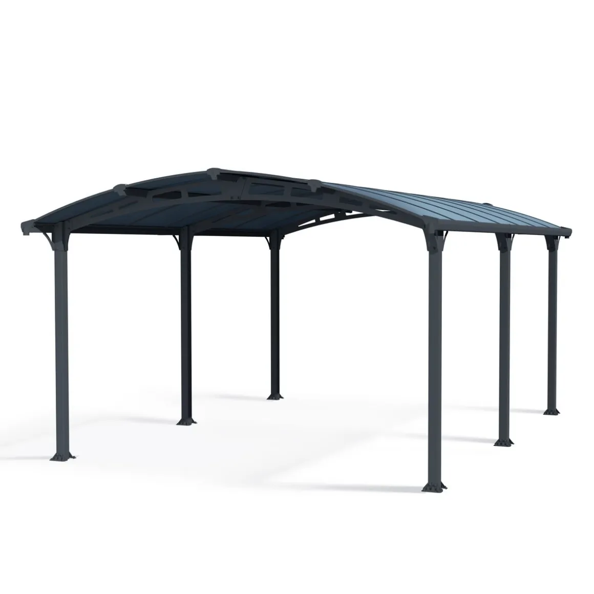 Carport en aluminium ARCADIA 5000 - 18 m² - Gris