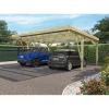 Carport toit plat - Bois traité autoclave - 2 voitures - 30,9 m² - VICTOR DESIGN