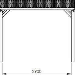 Carport toit plat - Bois traité autoclave - 16,5 m² - VICTOR MODERN