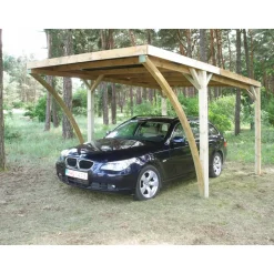 Carport toit plat - Bois traité autoclave - Toit plat - 15,36 m² - TILARAN