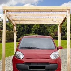 Carport toit plat - Bois traité autoclave - Toit plat - 4 m²