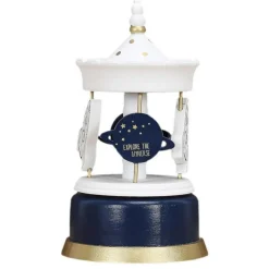 Carrousel Musical Enfant Garçon 20cm Bleu