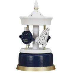 Carrousel Musical Enfant Garçon 20cm Bleu