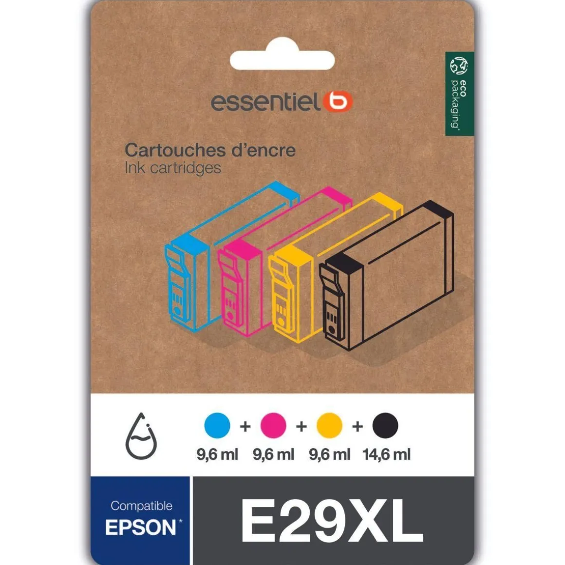 Cartouche d'encre E29 XL Noir + 3 couleurs