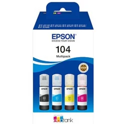 Cartouche d'encre ECOTANK 4 Bouteilles Serie 104 (Multipack 4 couleurs)