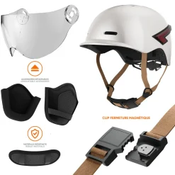 Casque LED Glow taille L - Crème