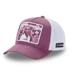 Casquette femme trucker en suedine finitions premium Barbie